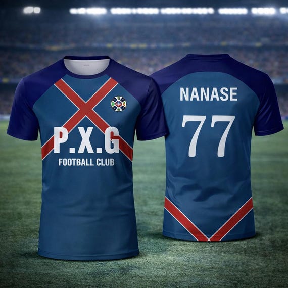 Blue Lock Anime Football Jersey – Paris X Gen P.X.G Rin/shidou