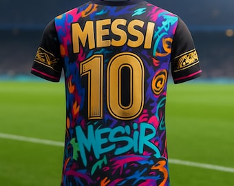 Camiseta de fútbol Messi Celebration AI (impresa en 3D)