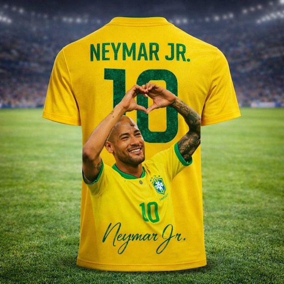 Limited Neymar Commemorative Football Jersey – 3D Printed Fan