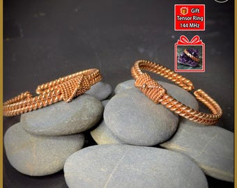 Tensor-ringarmband | Hulpmiddel voor spirituele resonantie en reiki van zuiver koper