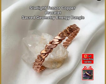 Handgemaakte Starlight Tensor-armband – puur koperen energiering | Bioveldbalans | Scalaire golftechnologie