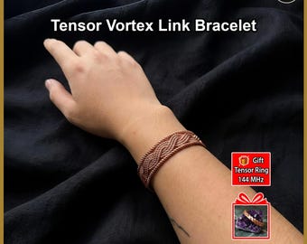 Handgefertigtes Armband aus Tensor-Vortex-Kettengliedern