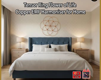 Tensorring Flower of Life EMF-harmonisator – puur koperen energietool voor het hele huis