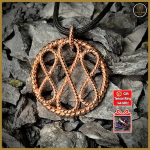 Triple Infinity 888 Tensor Ringhänge - Halsband med energigenerator i ren koppar