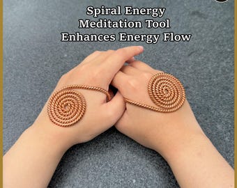 Puur koperen spiraalvormige handringset – Handgemaakte energiesieraden voor meditatie