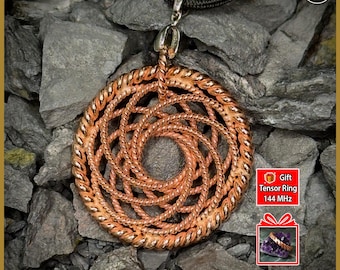 テンソルリングペンダント |ロータス・オブ・ライフ | Sacred 144MHz