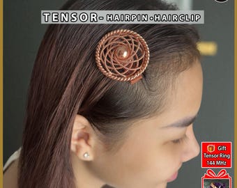 Tensor-haarspeld, puur koperen energiehaarclip voor aarding - Balance