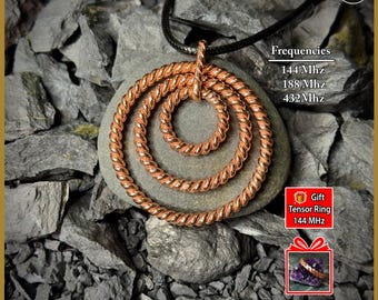 888 Infinity Tensor Ring Pendant 144mhz 177mhz 188mhz Copper