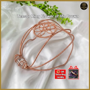Tensor Ring Flower of Life Crown , Copper Meditation and Reiki Tool