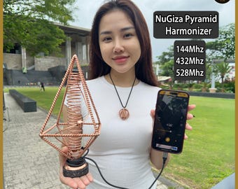 NuGiza Pyramid Harmonizer – koperen tensorpiramide | Energieapparaat Heilige Geometrie | Meditatie-instrument EMF-balancering