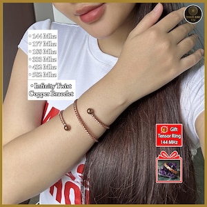 Tensor Ring Infinity Twist Koppararmband – Energiresonansverktyg
