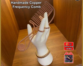 Handgemaakte koperen frequentiekam – 144 MHz Royal Cubit | Meditatie- en wellnesscadeau