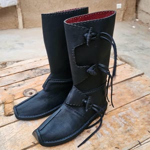 Handmade Medieval Leather Boots/ Unisex handcrafted shoes