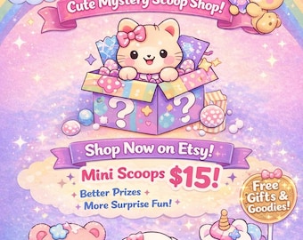 Kawaii Mystery Scoop Box – Pastel Stationery, Surprise Accessories, Gifts, Hampers & More (Australia based)