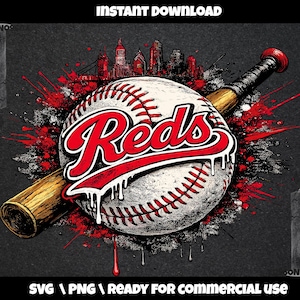 Reds SVG Design | Baseball Team Graphic | Sports Cricut Cut File Bundle – PNG, SVG | Vector | Printable Shirt | Cutting Design