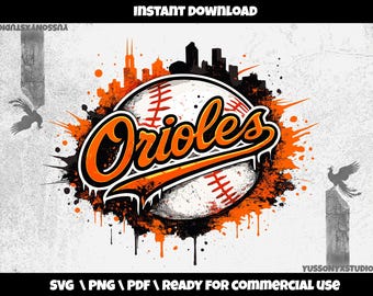 Orioles SVG Design | Baseball Team Graphic | Sports Cricut Cut File Bundle – PNG, EPS | Vector | Printable Shirt | Cutting Design