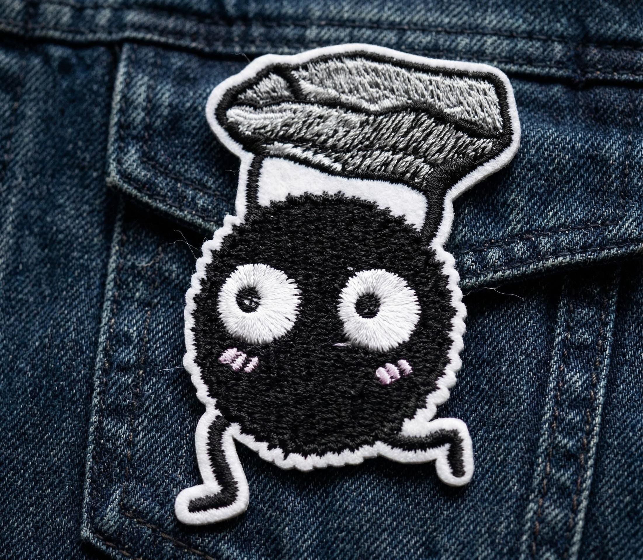 Cute Black Dust Monster Patch | Kawaii Anime Lover Gift Iron on Badge ...