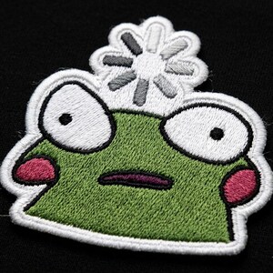 Surprised Black Cat Patch, Shocked Anime Kitty Embroidered Badge, Kawaii Black & White Cat Iron On, Cute Cat Lover Gift