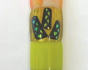 Rainbow / Pride fused glass mezuzah mezuza handmade dalit glass