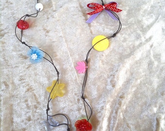 SALE Colorful beaded starfish necklace handmade by dalit-glass FREE SHIPPING