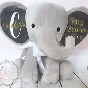 Personalized Elephant, Ring Bearer Gift, Personalized Ring Bearer Present, Wedding Gift, Gift for Ring Bearer, Bridal Party Gift image 4