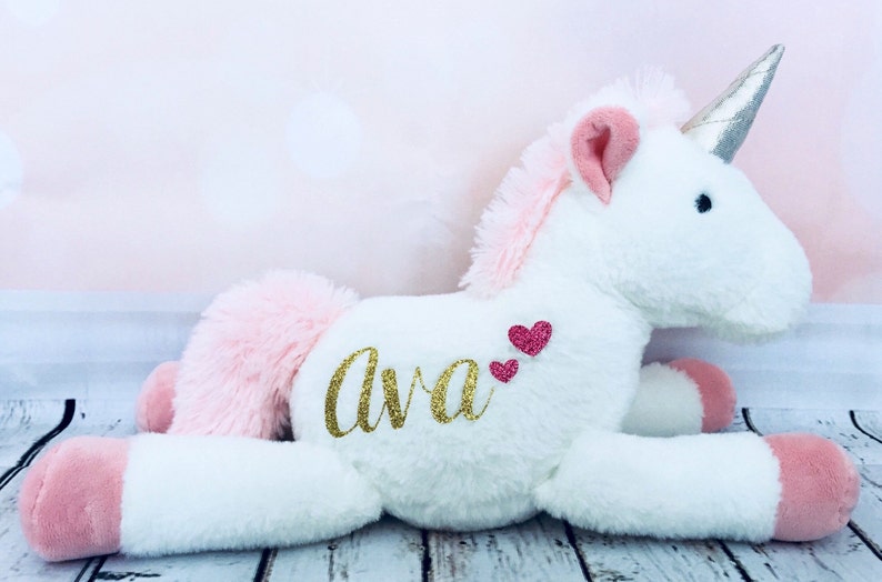 Personalized Unicorn Plush for Baby Girl Unicorn Stuffed image 0