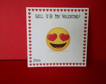 Personalized Printable Emoji Valentine