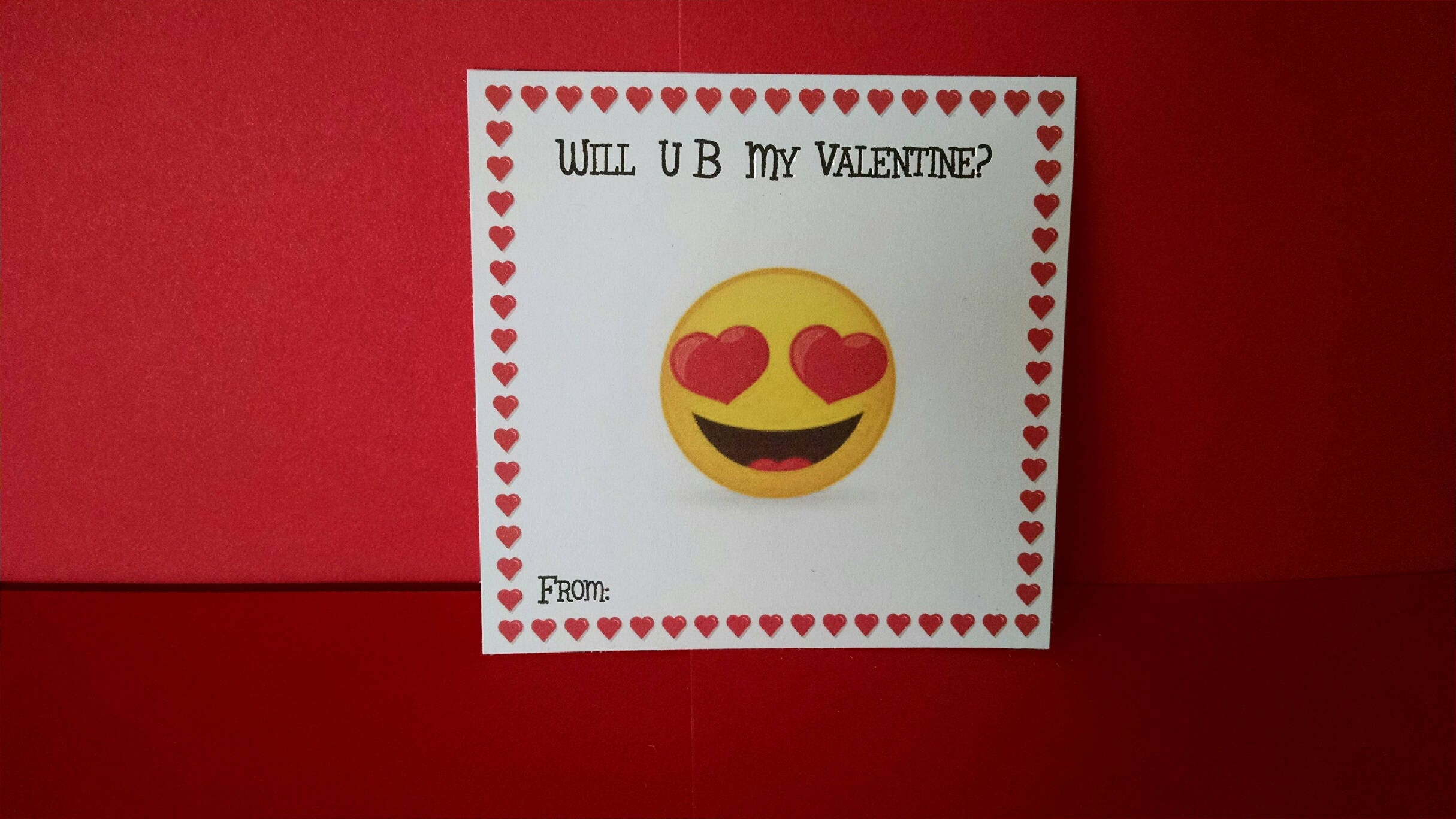 Personalized Printable Emoji Valentine - Etsy