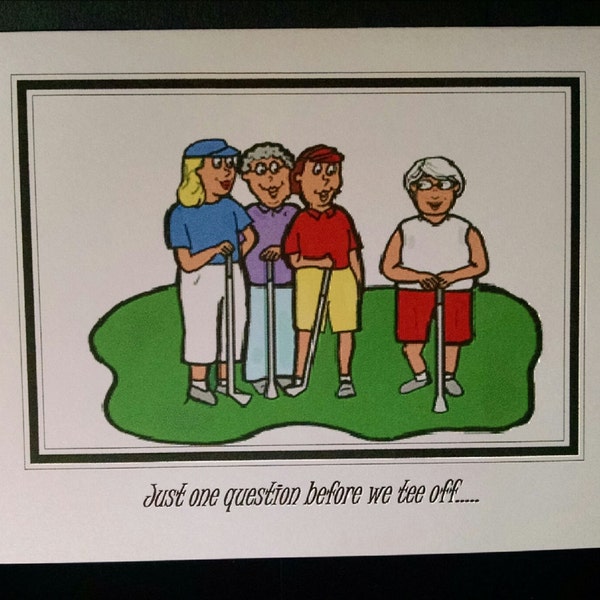 Ladies Golf Note Card