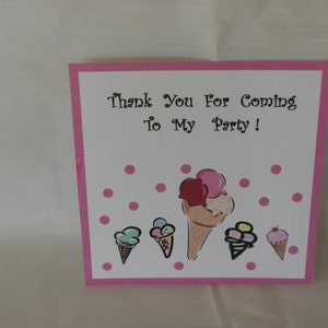 Ice Cream Cone Birthday Party Favor Bag Tag