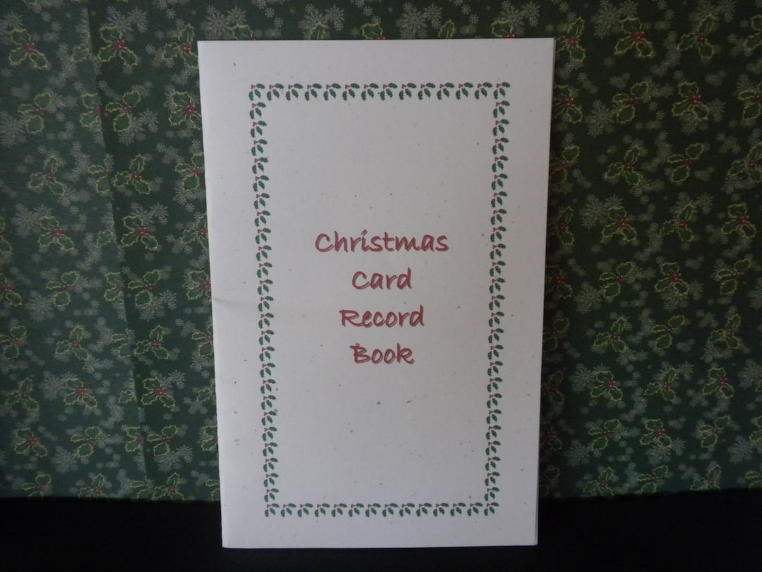 Christmas Card Record Book Etsy