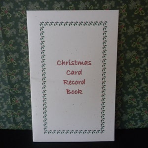 Christmas Card Record Book