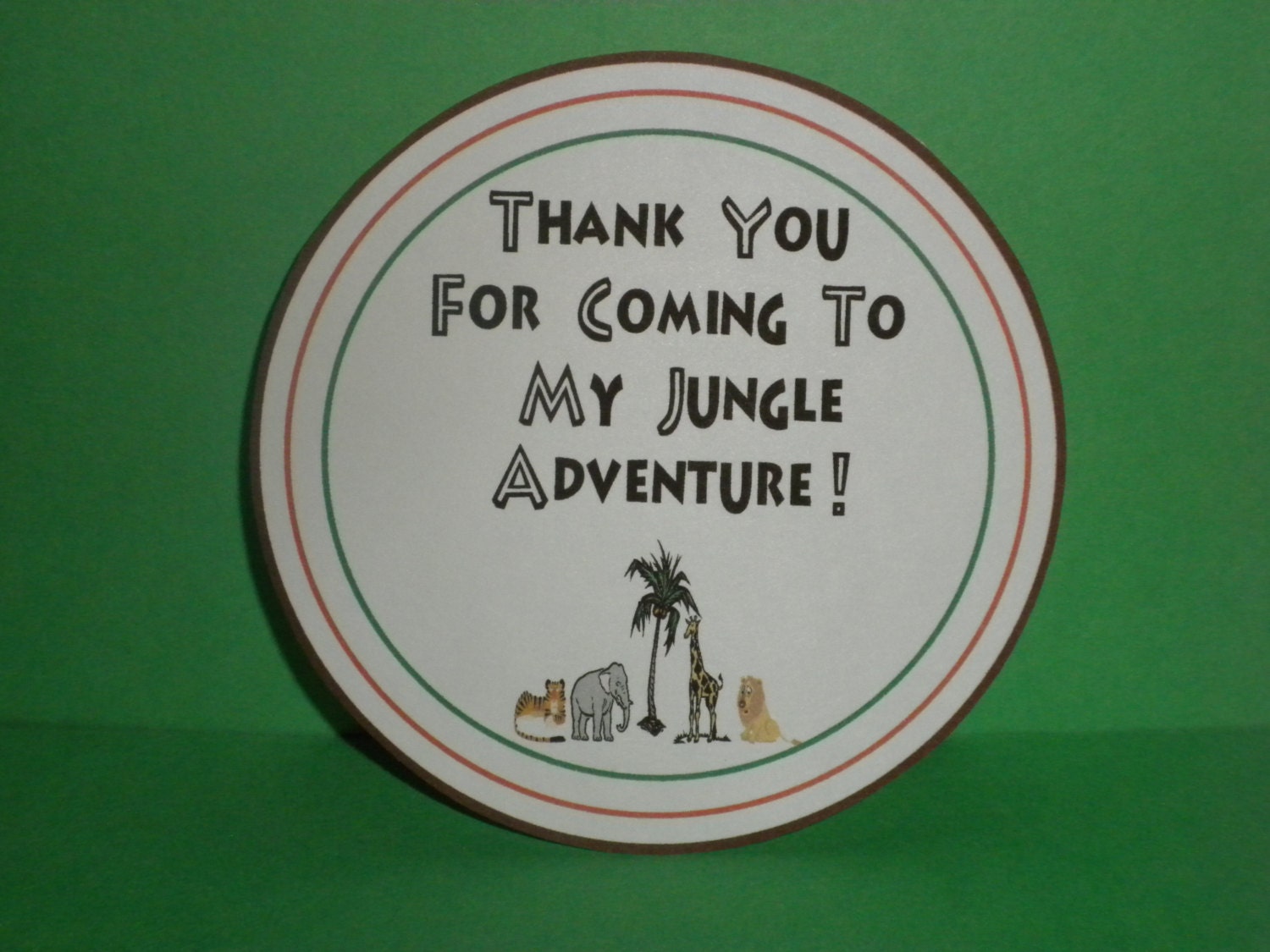 Printable Jungle Theme Birthday Party Favor Bag Tag - Etsy