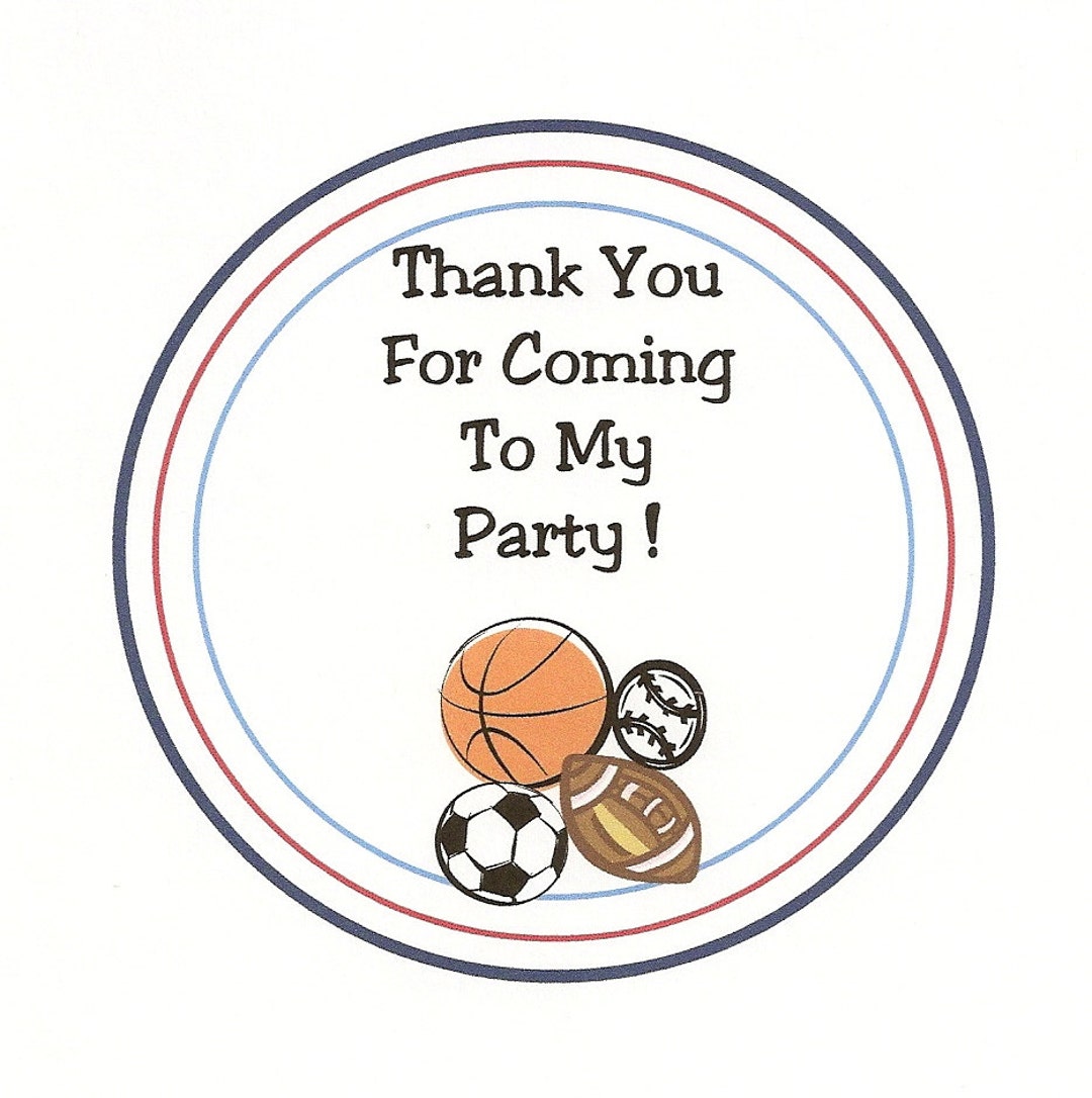 Printable Sports Birthday Party Favor Bag Tag - Etsy