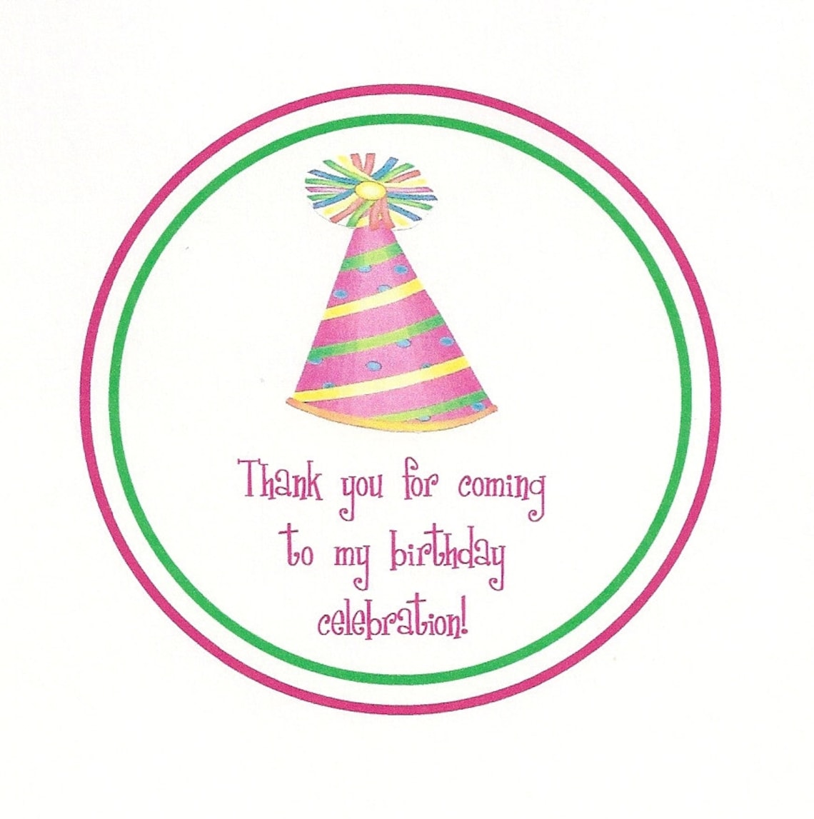 Printable Party Hat Birthday Favor Bag Tag Etsy
