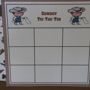 Cowboy Tic Tac Toe Game image 1