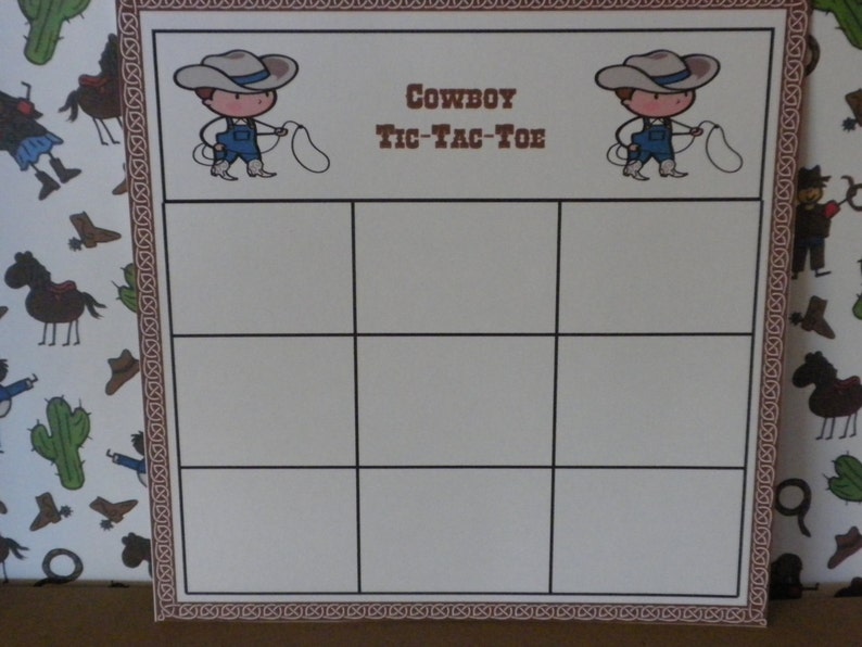 Cowboy Tic Tac Toe Game image 1