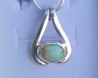 Rare Opal pendant, sterling silver, anniversary gift, October birthstone, Christmas gift for her