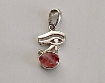 Necklace of Energy and Love, amulet of protection, Symbol renewal, good health, prosperity, Eye of Horus, Pink, rose , lunar, Gift for her