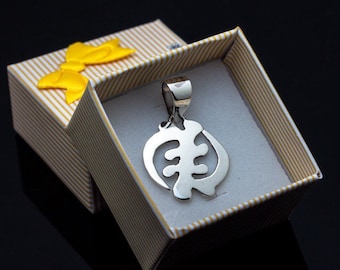 Gye Nyame pendant, Sterling silver Adinkra symbol handmade jewelry, African Cultural and afrocentric gift