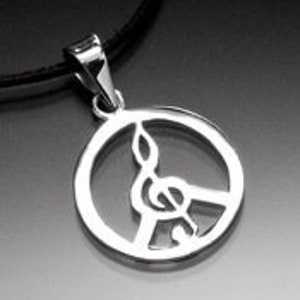 Treble clef Necklace, Music gift. Sterling silver pendant, music note jewelry image 4