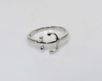 Dainty Anchor ring, minimalist ring, mariners anchor jewelry, Naval gift, Gift for security, Mariners Cross, pinky ring,