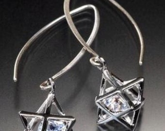 Shana tova, Merkaba earring, sacred geometry jewelry