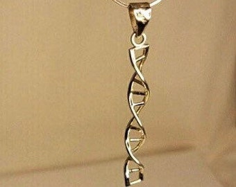 DNA pendant, Double Helix necklace, Science inspired handmade jewelry gift