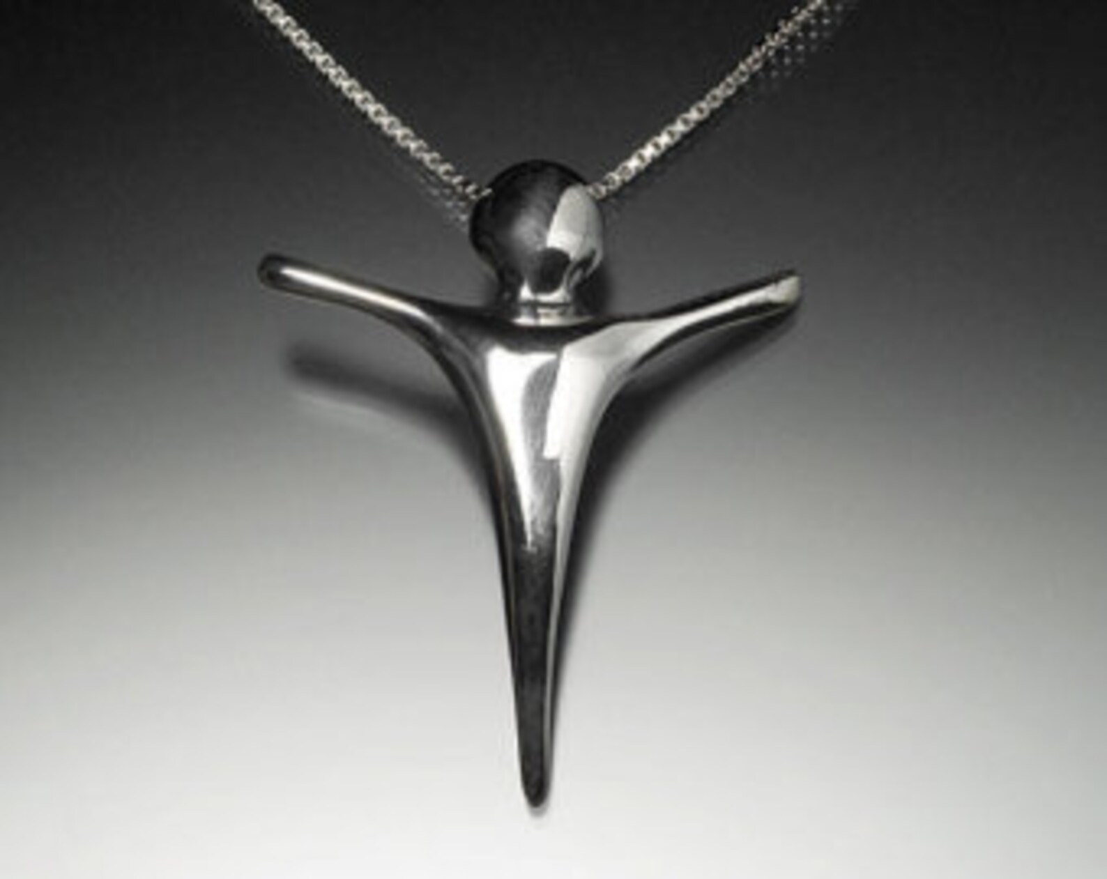 Silver Necklace Divine yet Human Figure Empty Self Spiritual Etsy