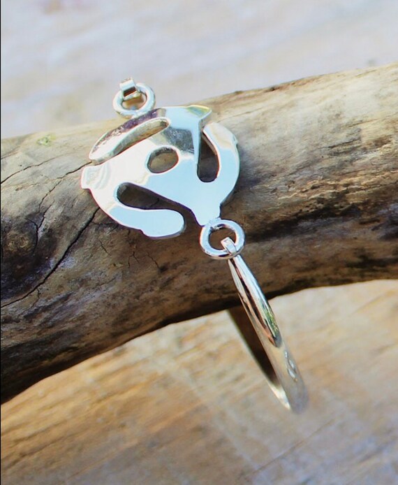 45 Rpm Adapter Bracelet Handmade Sterling Silver Great Music Retro 