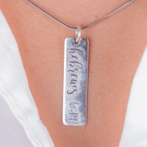 Bible verse necklace, Hebrew 6:19, hope anchors the Soul. Christian message gift. image 3