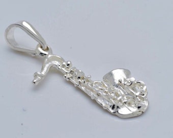 Saxophonist Geschenk, Sterling Silber Saxofon Halskette