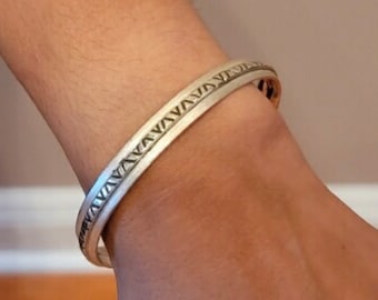 Sterling silver wrist cuff, handmade with mixed metal accents, Adjustable bracelet makes great gift for or her