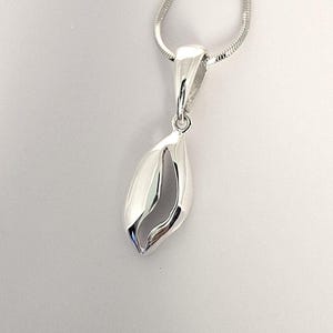 Cowrie shell Pendant, handmade sterling silver unique jewelry